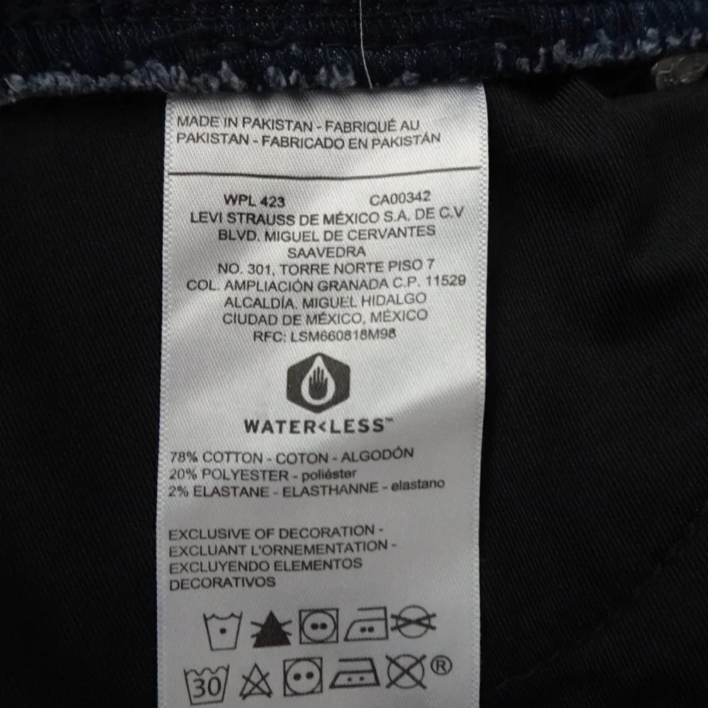 Levi Strauss Signature Skinny Jeans Women's Plus Size 28 Blue Stretch Denim - Picture 11 of 13